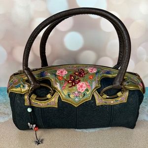 Handmade leather museum quality Papillon tote